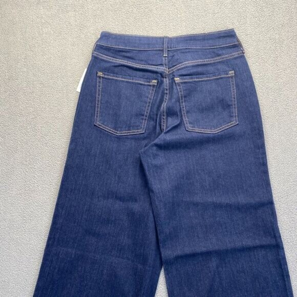 Old Navy Wow Loose High Rise Jeans Womens Size 4 Long Blue Dark Wash Stretch NEW - Picture 9 of 11